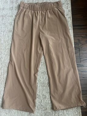 Zella Mauve-Tan Elastic Waist Pull-On Pants